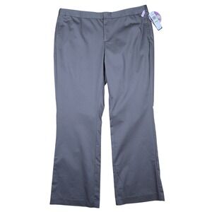 DOCKERS Womens 18W Medium Grey Bootcut Dress Pants Mid Rise Stretch NWT